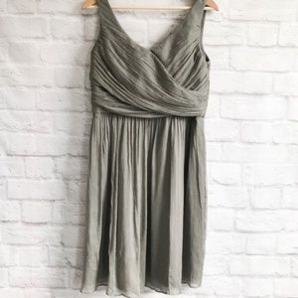 J. Crew Heidi Dress Silk Chiffon in Graphite - Picture 3 of 8